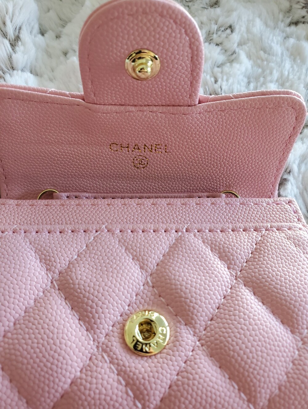 Pink Quilted Leather Chain Crossbody Wallet Mini Handbag Luxury Designer Style - Picture 5 of 8
